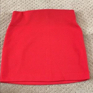 Red mini skirt